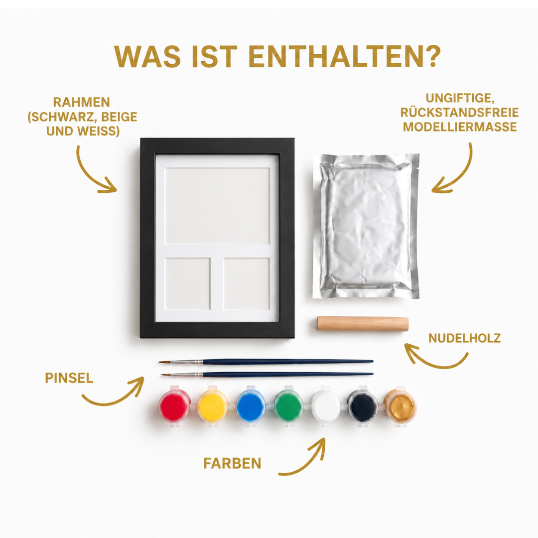 Pfotenabdruck-Bilderrahmen aus Ton für Haustiere